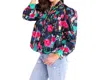 Alden Adair Oliver Top In Black Dot In Multi