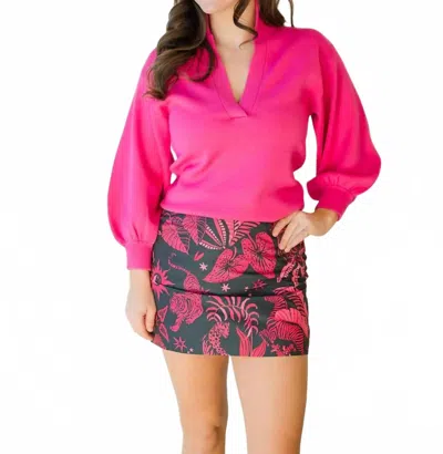 Alden Adair Pamela Mini Skirt In Zebra Lounge In Multi