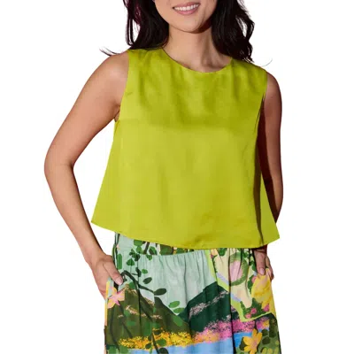 Alden Adair Peyton Sleeveless Top In Vine In Green