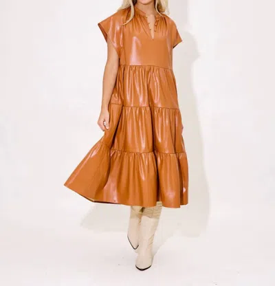 Alden Adair Pippa Dress In Caramel In Brown
