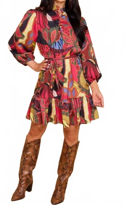 Alden Adair Presley Dress In Jungle Floral In Multi