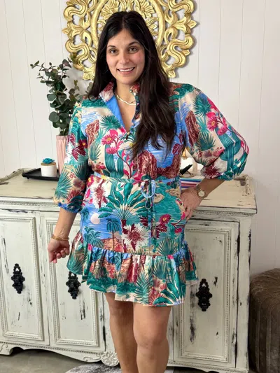 Alden Adair Presley Mini Dress In Palm Springs In Multi