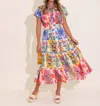 Alden Adair Rachel Dress In Floral Sketch