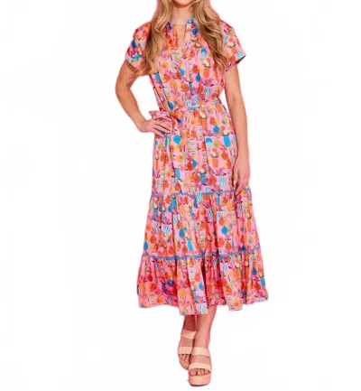 Alden Adair Rachel Dress In Pink Chantilly In Multi