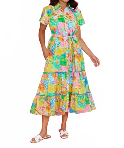 Alden Adair Rachel Dress In Van Gogh In Yellow