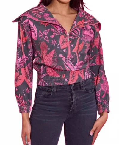 Alden Adair Raelynn Top In Zebra Lounge In Purple