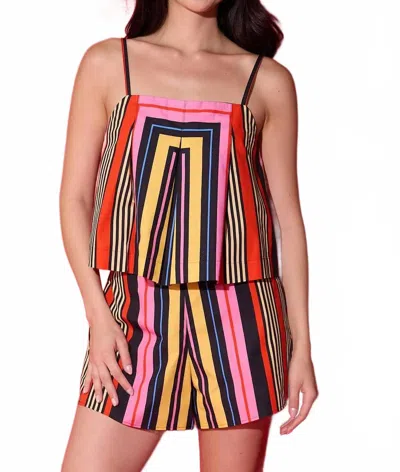 Alden Adair Reed Cotton Poplin Top In Souk In Multi