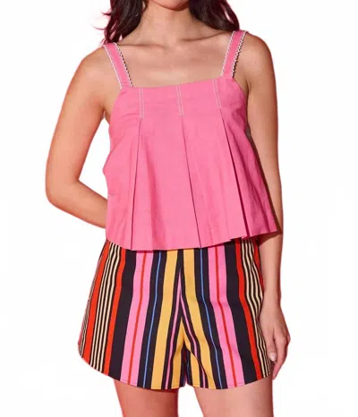 Alden Adair Reed Cropped Top In Rose In Pink