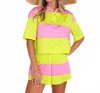 Alden Adair Remi Crop Top In Yellow/pink In Multi