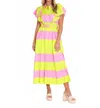 Alden Adair Rose Dress In Cabana Stripe In Multi