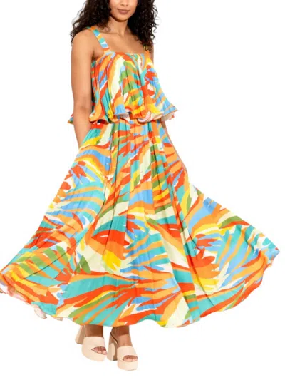 Alden Adair Samantha Dress In Agave In Multi
