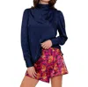 Alden Adair Scarlett Top In Midnight In Multi