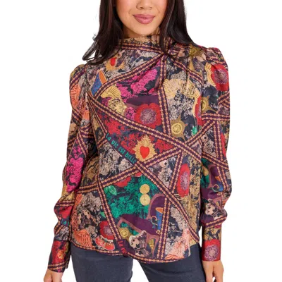 Alden Adair Scarlett Top In Royalty In Multi