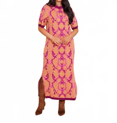 Alden Adair Scout Midi Dress In Serpent In Brown