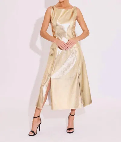 Alden Adair Selena Midi Dress In Gold