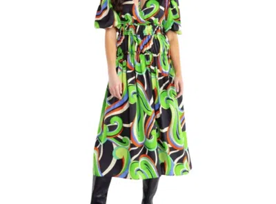 Alden Adair Shelbi Dress In Kimono In Multi
