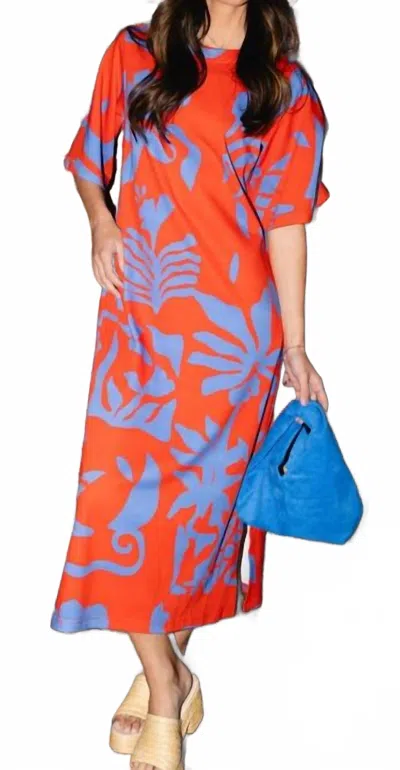 Alden Adair Tilly Dress In Rouge Majorelle In Multi
