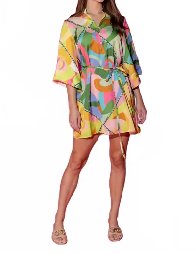 Alden Adair Toni Mini Dress In Hall Of Mirrors In Multi
