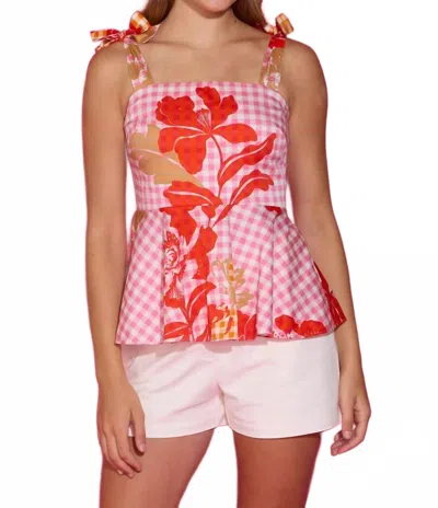 Alden Adair Valerie Tank Top In Floral Picnic In Multi