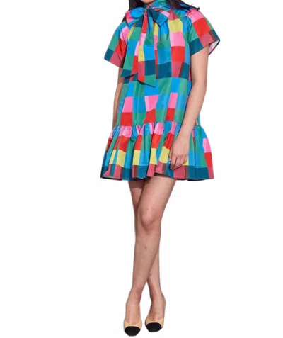 Alden Adair Willa Mini Dress In Holiday Check In Multi