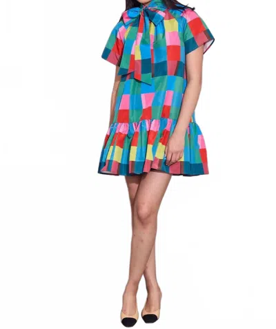 Alden Adair Willa Mini Dress In Holiday Check In Multi