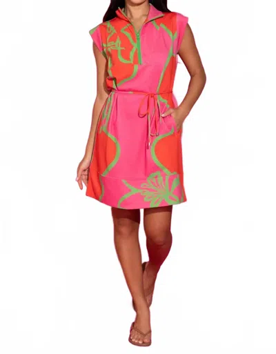 Alden Adair Women's Leigh Dress In Fuschia Outline In Multi