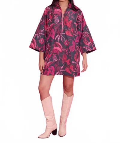 Alden Adair Zebra Lounge Dakota Mini Dress In Pattern In Multi