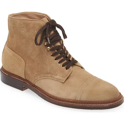 Alden Shoe Company Alden Blucher Boot In Tan Suede