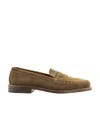 Alden Shoe Company Alden Handsewn Flex Penny Loafer With Unlined Vamp In Green