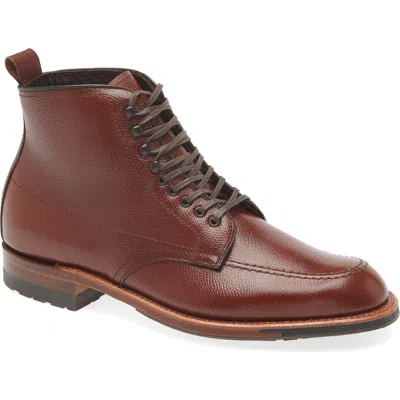 Alden Shoe Company Alden Indy Moc Toe Lace-up Boot In Brown Alpine Grain