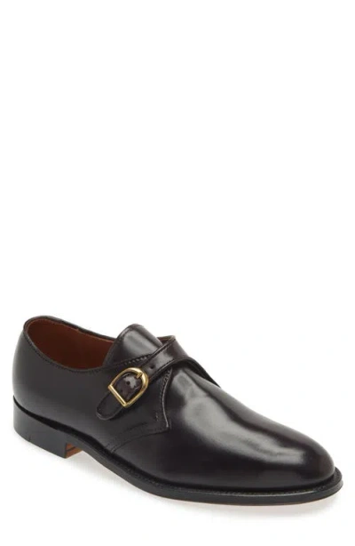 Alden Shoe Company Alden Plain Toe Monk Strap Shoe (men)<br /> In Cordovan