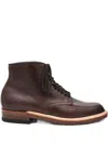 Alden Shoe Company Lace-up Stitched Boots In Brown