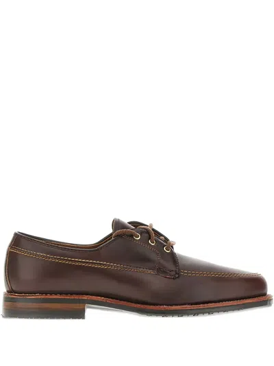 Alden Shoe Company Leather Derby Shoes In Brown