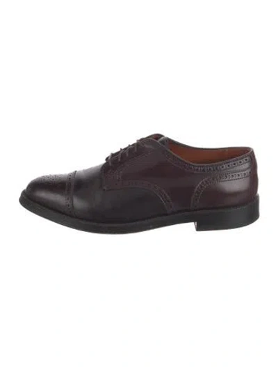 Pre-owned Alden Shoe Company Leather Eyelet Trim Brogues In Brown