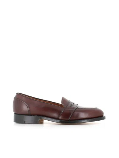 Alden Shoe Company Penny Leather Loafers In Brown