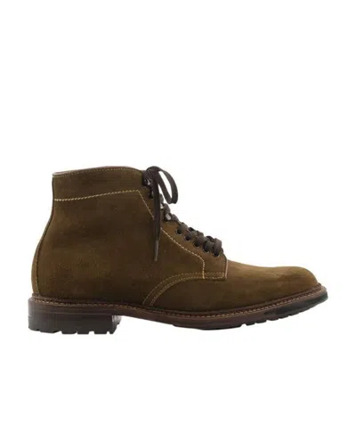 Alden Shoe Company Logo Lacing Boots In Black