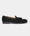 Alden Shoe Company Men's Todd Snyder X Alden Suede Blackout Tassel Loafer In Black, Size 11.5 In Black