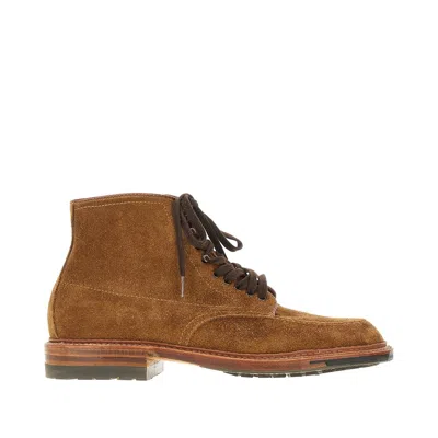 ALDEN SHOE COMPANY SUEDE LEATHER LACED ANKLE BOOTS