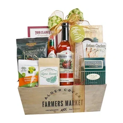 Alder Creek Bloody Mary Wood Crate Gift Set In Multi