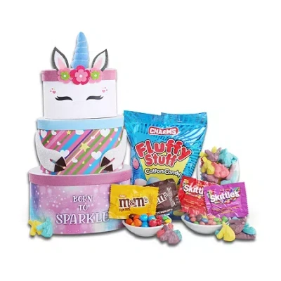 Alder Creek Born To Sparkle Unicorn Tower Food Set In Multi