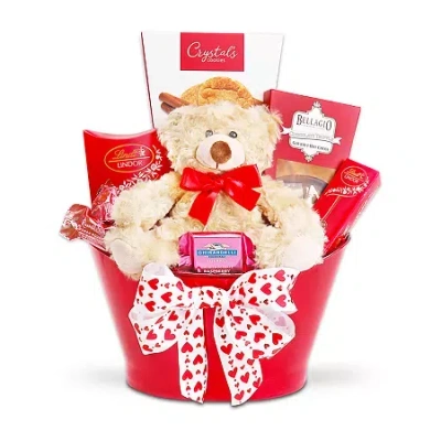 Alder Creek From The Heart Gift Basket Valentines Day Food Set In Multi