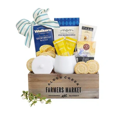 Alder Creek Garden Tea Tray Food Set In Multi