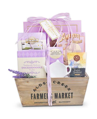 Alder Creek Gift Baskets Time For Tea Lavender Gift, 8 Pieces In Transparent