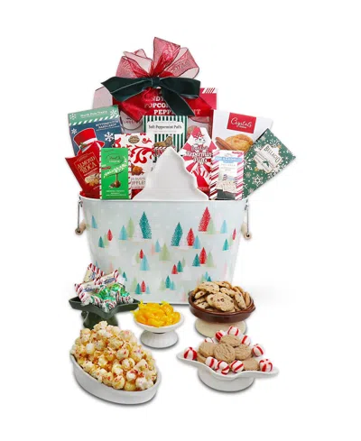 Alder Creek Gift Baskets Winter Holiday Trees Gift Tote, 11 Piece In No Color