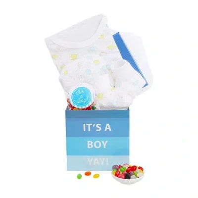 Alder Creek Its A Boy Baby Gift Box Food Set In Multi
