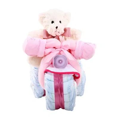 Alder Creek Pink Tricycle Diaper Cake Food Set In Multi