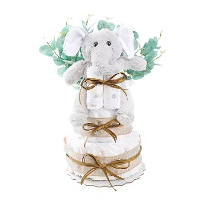 Alder Creek Wild About Baby Two Tier Diaper Cake In White