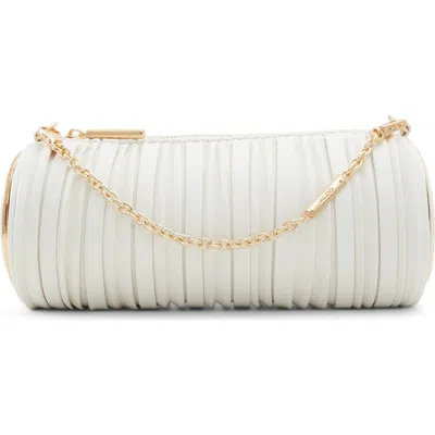 Aldo Adara Faux Leather Barrel Crossbody Bag In White