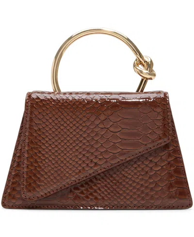 Aldo Aellax Mini Top Handle Satchel Handbag In Brown