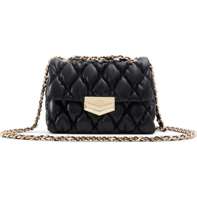 Aldo Aerria Quilted Faux Leather Convertible Crossbody Bag In Black